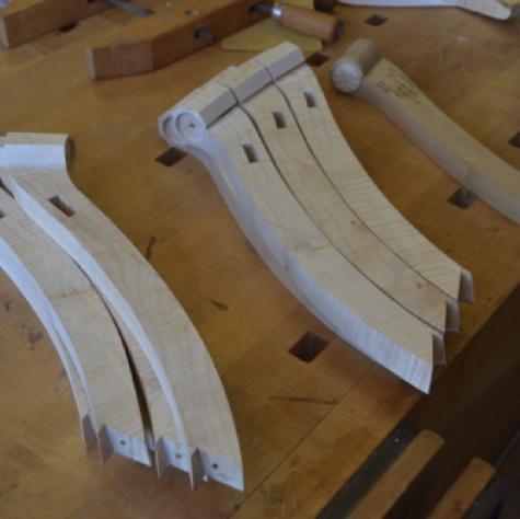 Arm sets joined, rough shaped. Arm sets joined, rough shaped.